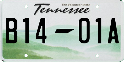 TN license plate B1401A