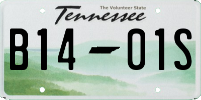 TN license plate B1401S