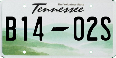 TN license plate B1402S
