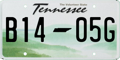 TN license plate B1405G