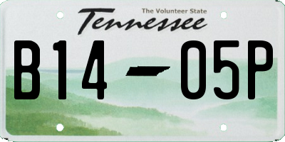 TN license plate B1405P