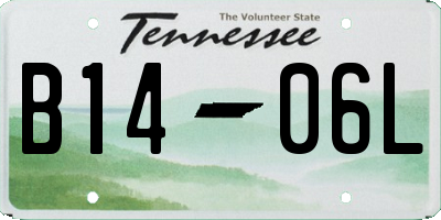 TN license plate B1406L