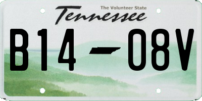 TN license plate B1408V