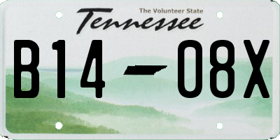 TN license plate B1408X