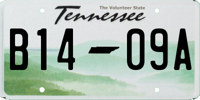 TN license plate B1409A
