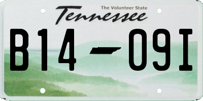 TN license plate B1409I