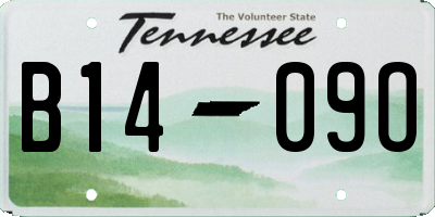 TN license plate B1409O