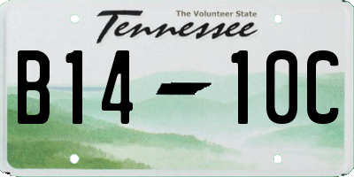 TN license plate B1410C