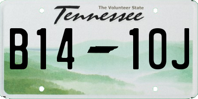 TN license plate B1410J