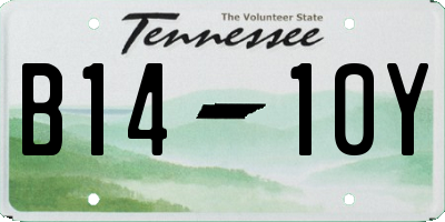 TN license plate B1410Y