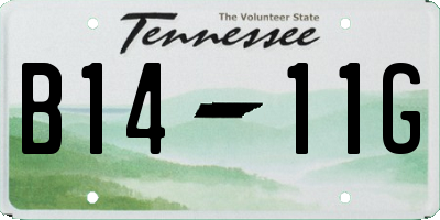 TN license plate B1411G