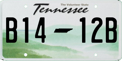 TN license plate B1412B