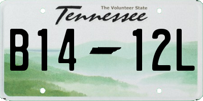 TN license plate B1412L