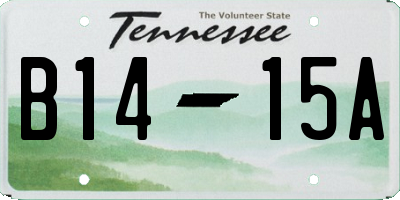 TN license plate B1415A