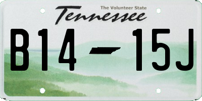 TN license plate B1415J
