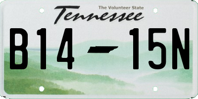 TN license plate B1415N