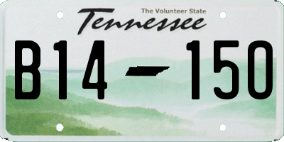 TN license plate B1415O