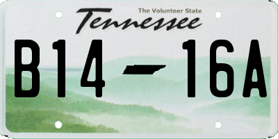 TN license plate B1416A