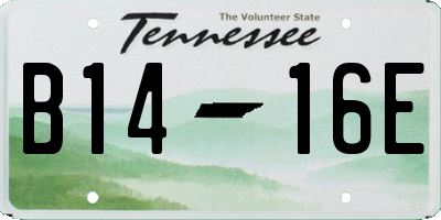 TN license plate B1416E