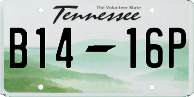 TN license plate B1416P