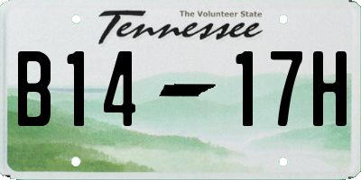 TN license plate B1417H