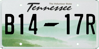 TN license plate B1417R