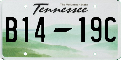 TN license plate B1419C