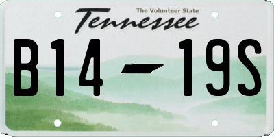 TN license plate B1419S
