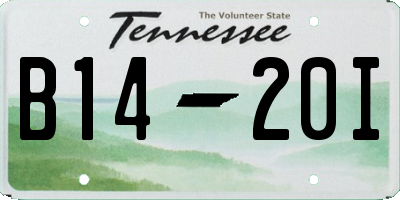 TN license plate B1420I
