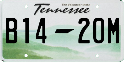 TN license plate B1420M