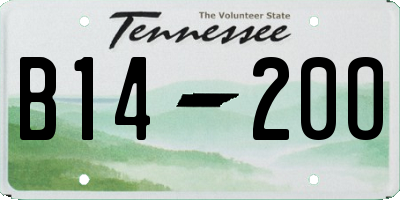 TN license plate B1420O