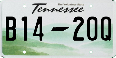TN license plate B1420Q