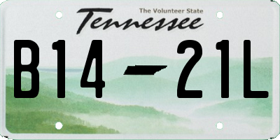 TN license plate B1421L