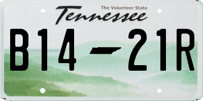 TN license plate B1421R