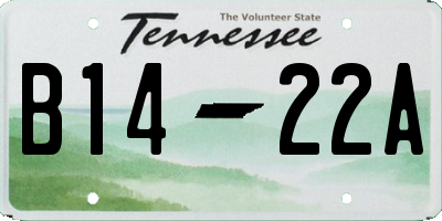 TN license plate B1422A