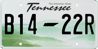 TN license plate B1422R