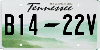 TN license plate B1422V