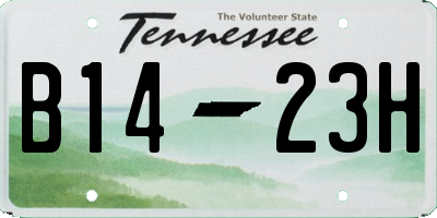 TN license plate B1423H