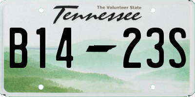 TN license plate B1423S