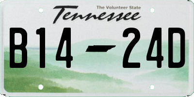 TN license plate B1424D