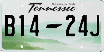TN license plate B1424J