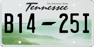 TN license plate B1425I