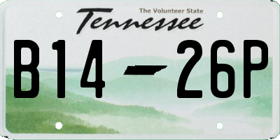 TN license plate B1426P