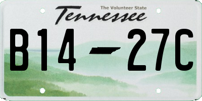 TN license plate B1427C