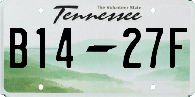 TN license plate B1427F
