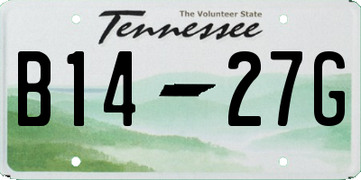 TN license plate B1427G
