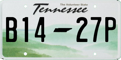 TN license plate B1427P