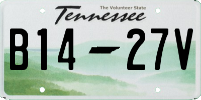 TN license plate B1427V