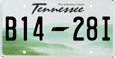 TN license plate B1428I