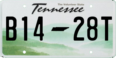 TN license plate B1428T
